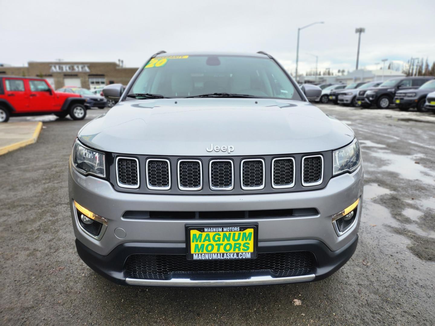 2020 SILVER /black and white JEEP COMPASS LIMITED (3C4NJDCB9LT) with an 2.4L engine, Automatic transmission, located at 1960 Industrial Drive, Wasilla, 99654, (907) 274-2277, 61.573475, -149.400146 - Photo#1